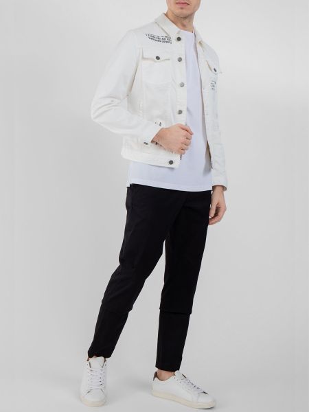 Бавовняна джинсова куртка Antony Morato біла