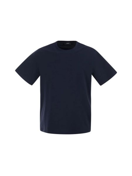 Dzianinowa koszulka Herno niebieska