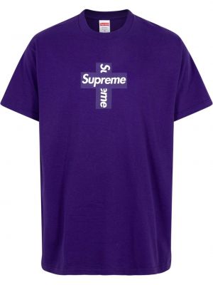 T-shirt Supreme, fioletowy