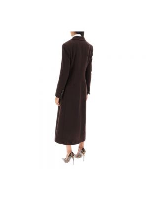 Abrigo de lana de cachemir con estampado de cachemira Dolce & Gabbana marrón