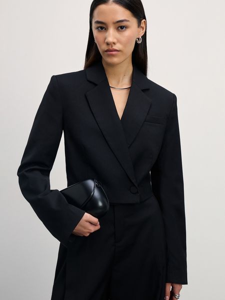 Приталенный пиджак Zarina черный