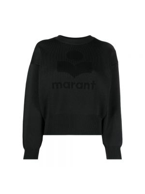 Sweatshirt mit rundhalsausschnitt Isabel Marant Etoile schwarz