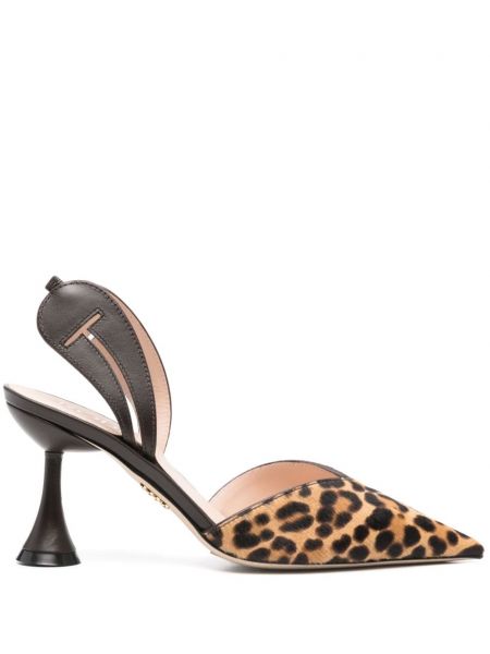 Leopard pumps med print Rodo brun