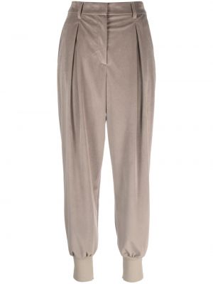 Pantaloni a vita alta Emporio Armani marrone