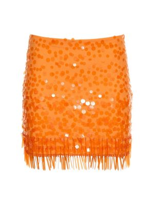 Mini sukně z nylonu Staud oranžové