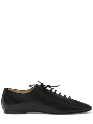 Pantofi cu șireturi din piele din dantelă Lemaire bej