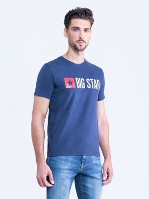 Csillag mintás kötött póló Big Star kék