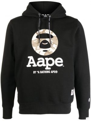 Hoodie aus baumwoll mit print Aape By *a Bathing Ape® schwarz