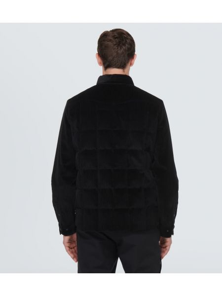 Βαμβακερός μπουφάν κοτλέ Moncler Grenoble μαύρο