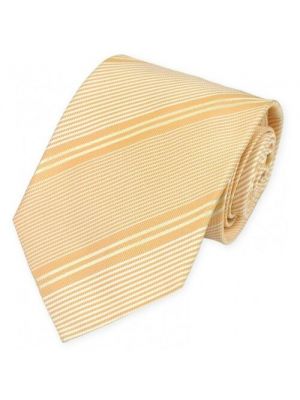 Оранжевый шелковый галстук в полоску Gf Ferre