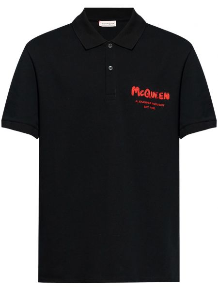 Polo krekls ar apdruku Alexander Mcqueen melns