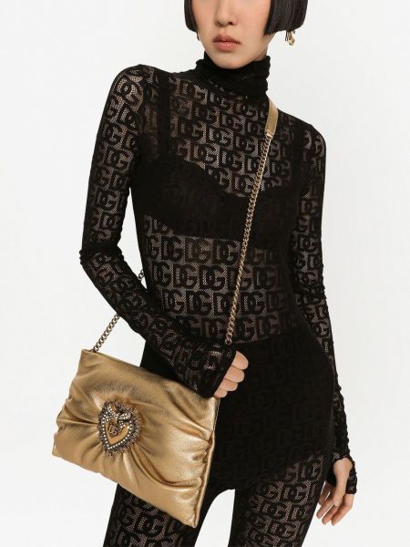 Taška přes rameno Dolce & Gabbana zlatá