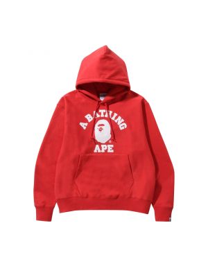 Классический пуловер с капюшоном свободного кроя A Bathing Ape® красный