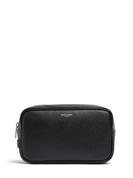 Neceser de cuero Saint Laurent negro