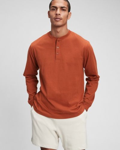 Tricou cu mânecă lungă Gap portocaliu