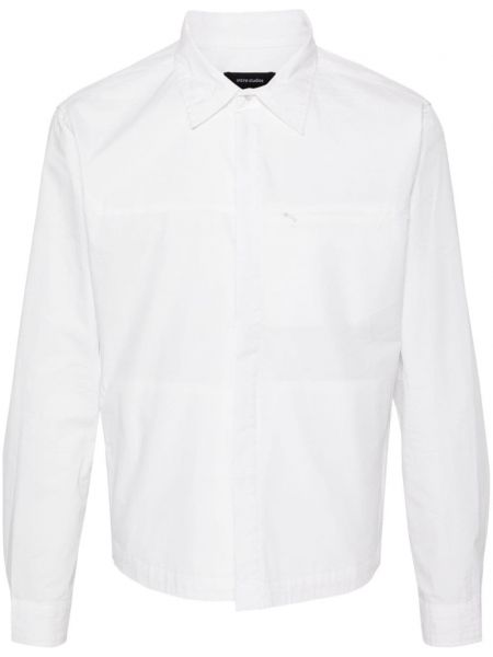 Класическа памучна дълга риза Entire Studios бяло