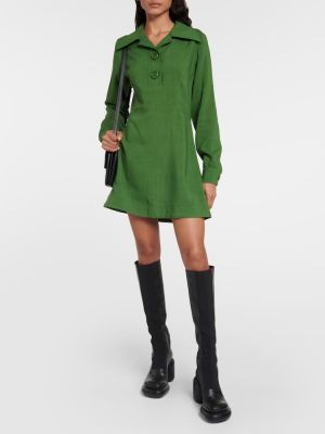 Hedvábné šaty Ami Paris zelené
