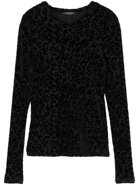 Leopar tişört Scotch & Soda siyah