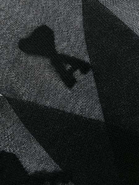 Chaussettes transparentes de motif coeur Ami Paris noir