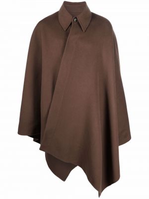 Ull poncho Nanushka brun