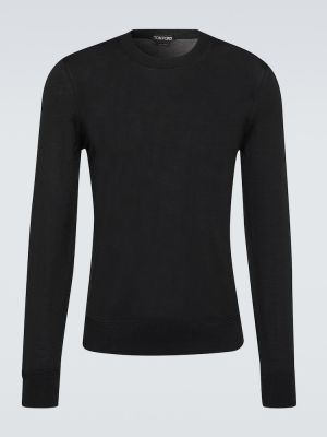 Sweter wełniany Tom Ford czarny