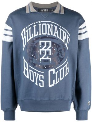 Bavlněná mikina Billionaire Boys Club modrá