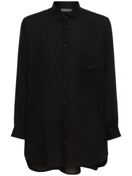 Ασύμμετρο πουκάμισο Yohji Yamamoto μαύρο