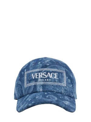 Cappello con visiera in tessuto jacquard Versace
