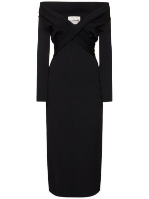Sukienka midi z wiskozy Roland Mouret czarna