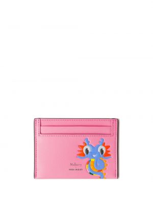 Δερμάτινος πορτοφόλι με σχέδιο Mulberry ροζ