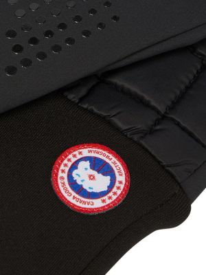 Pikowane rękawiczki Canada Goose czarne