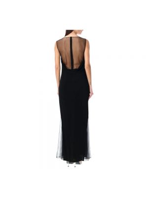 Sukienka długa z otwartymi plecami Helmut Lang czarna