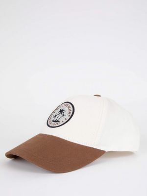 Памучна шапка с козирки Defacto бяло