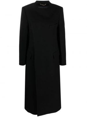 Kabát z merina Victoria Beckham čierna