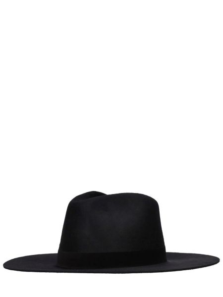 Vlněný klobouk Janessa Leone černý