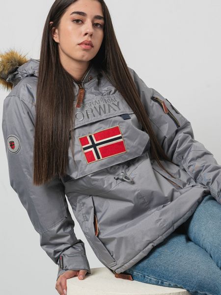 Куртка с капюшоном Geographical Norway серая