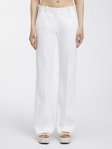 Pantalones rectos bootcut Calvin Klein blanco