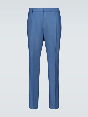 Vlněné kalhoty Givenchy modré