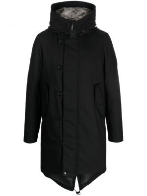 Pérový kabát s kapucňou Peuterey čierna