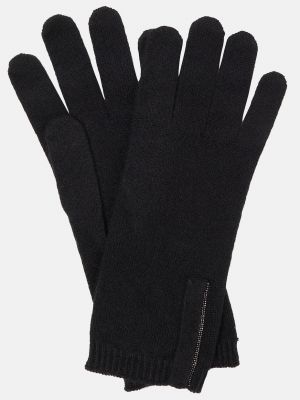 Кашемировые перчатки Brunello Cucinelli черные