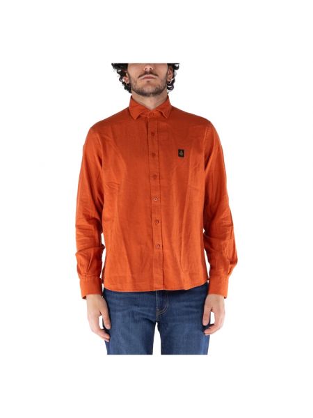 Leinen hemd Refrigiwear orange