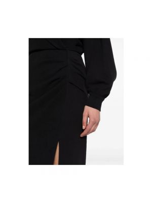 Vestido midi de algodón de tela jersey Isabel Marant étoile negro