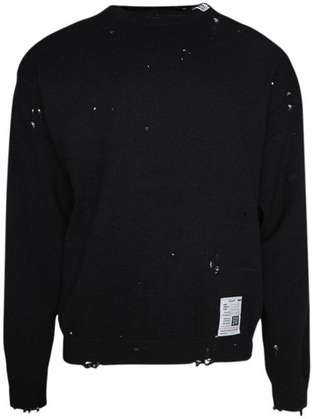 Pullover effet usé Maison Mihara Yasuhiro noir