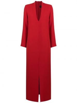 Коктейлна рокля с v-образно деколте Gloria Coelho червено