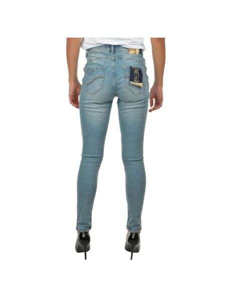 Skinny jeans mit taschen Yes Zee blau