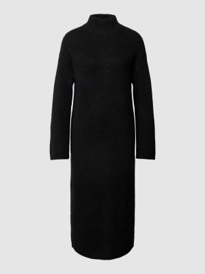 Dzianinowa sukienka ze stójką Selected Femme czarna