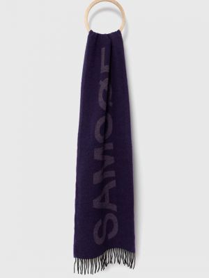 Шерстяной шарф Samsoe Samsoe фиолетовый