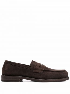 Klassisk ruskind loafers Henderson Baracco brun