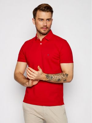 Polo marškinėliai Tommy Hilfiger raudona