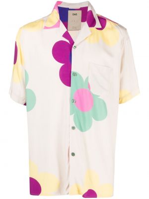 Krekls ar ziediem ar apdruku Oas Company balts
